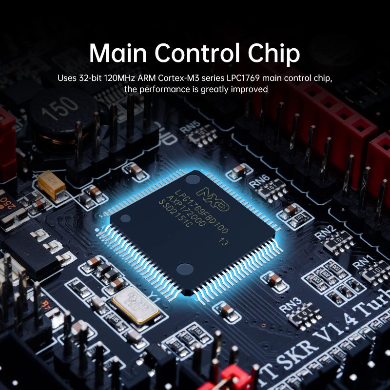 BIGTREETECH SKR V1.4 Turbo Control Board 32bit for 3D Printer Compatible with TFT35 E3 V3.0.1/TFT70 Touch Screen Support TMC2209/TMC2208/TMC5160/TMC2130 for Most FDM 3D Printer (with 5*TMC2209) - Image 2